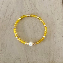 Load image into Gallery viewer, Gold Beads with Agate