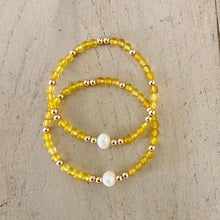Load image into Gallery viewer, Gold Beads with Agate