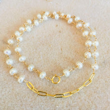 Load image into Gallery viewer, Gemstone Necklace with Paperclip