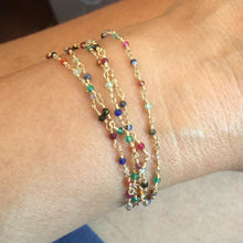 Load image into Gallery viewer, Long Multi Color Gemstone Mix Necklace