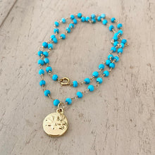 Load image into Gallery viewer, Turquoise Necklace with Lotus