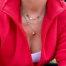 Load image into Gallery viewer, Turquoise Necklace with Lotus