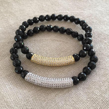Load image into Gallery viewer, Black Onyx with Pave Bar