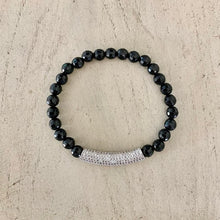 Load image into Gallery viewer, Black Onyx with Pave Bar