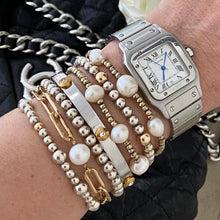 Load image into Gallery viewer, Hematite Bracelet with Pearl