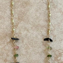 Load image into Gallery viewer, Tourmaline Chip Necklace with Pearl
