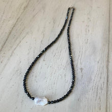 Load image into Gallery viewer, Black Spinel with Freshwater Pearl