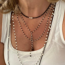 Load image into Gallery viewer, Black Spinel with Freshwater Pearl