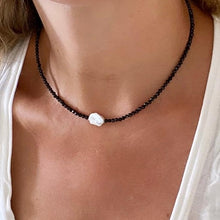 Load image into Gallery viewer, Black Spinel with Freshwater Pearl