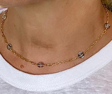 Load image into Gallery viewer, Gold Necklace with Topaz
