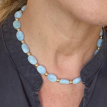 Load image into Gallery viewer, Aquamarine Nugget Necklace