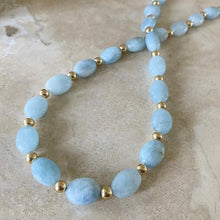Load image into Gallery viewer, Aquamarine Nugget Necklace