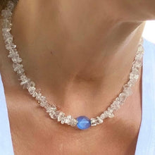 Load image into Gallery viewer, Crystal Chip Necklace with Chalcedony