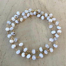 Load image into Gallery viewer, Long Blue Lace Agate Necklace