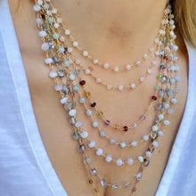 Load image into Gallery viewer, Long Blue Lace Agate Necklace