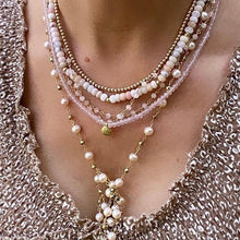 Load image into Gallery viewer, Long Rose Quartz Necklace