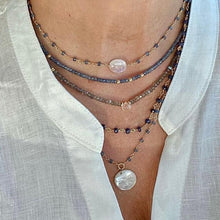 Load image into Gallery viewer, Labradorite Necklace with Crystal