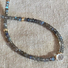 Load image into Gallery viewer, Labradorite Necklace with Crystal