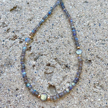 Load image into Gallery viewer, Labradorite Coin Necklace