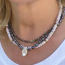 Load image into Gallery viewer, Labradorite Coin Necklace