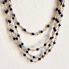 Load image into Gallery viewer, Lapis Necklace / Wrap Bracelet