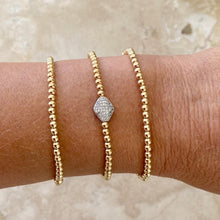 Load image into Gallery viewer, Gold Ball Bracelet with Cz