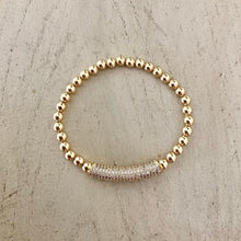 Load image into Gallery viewer, Gold Ball Bracelet with Cz