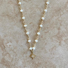 Load image into Gallery viewer, Pearl Necklace North Star
