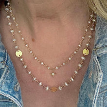 Load image into Gallery viewer, Pearl Necklace with Gold Coins