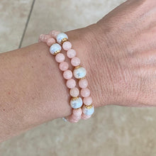 Load image into Gallery viewer, Agate Bracelets with Pearls