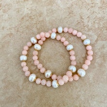 Load image into Gallery viewer, Agate Bracelets with Pearls