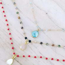 Load image into Gallery viewer, Agate Necklace with Rose Quartz