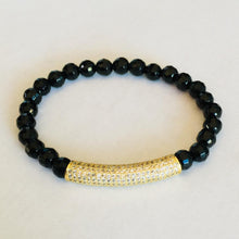 Load image into Gallery viewer, Black Onyx with Pave Bar
