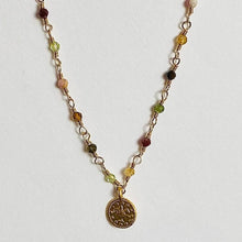 Load image into Gallery viewer, Gemstone Coin Necklace - Grecia
