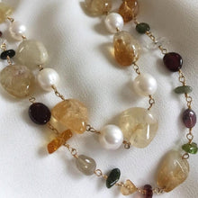 Load image into Gallery viewer, CITRINE AND PEARL NECKLACE - SOLEDAD

