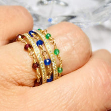 Load image into Gallery viewer, Beaded Gemstone Ring - Bonbon