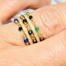 Load image into Gallery viewer, Beaded Gemstone Ring - Bonbon
