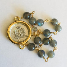 Load image into Gallery viewer, Labradorite Beads Bracelet with Elizabeth Coin