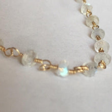Load image into Gallery viewer, Moonstone Beads Necklace with Gold Disc