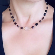 Load image into Gallery viewer, Garnet Necklace with Rose Quartz