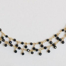Load image into Gallery viewer, Long Black Spinel Cluster Necklace
