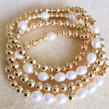 Load image into Gallery viewer, Gold Beads with Pearl