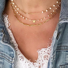 Load image into Gallery viewer, Gemstone Necklace with Paperclip