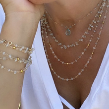 Load image into Gallery viewer, Gold necklace with Topaz