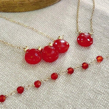 Load image into Gallery viewer, Carnelian Gold Necklace - Pooja
