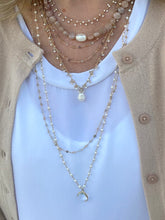 Load image into Gallery viewer, Pearl Necklace with Crystal Drop