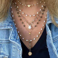 Load image into Gallery viewer, Lariat Pyrite Necklace - Star