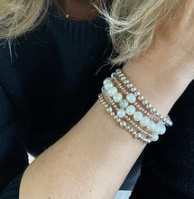 Load image into Gallery viewer, Pearl Bracelet with Disco Ball