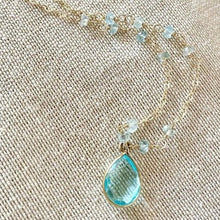 Load image into Gallery viewer, Gold necklace with Topaz