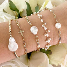 Load image into Gallery viewer, Pearl Cluster Bracelet - Boho